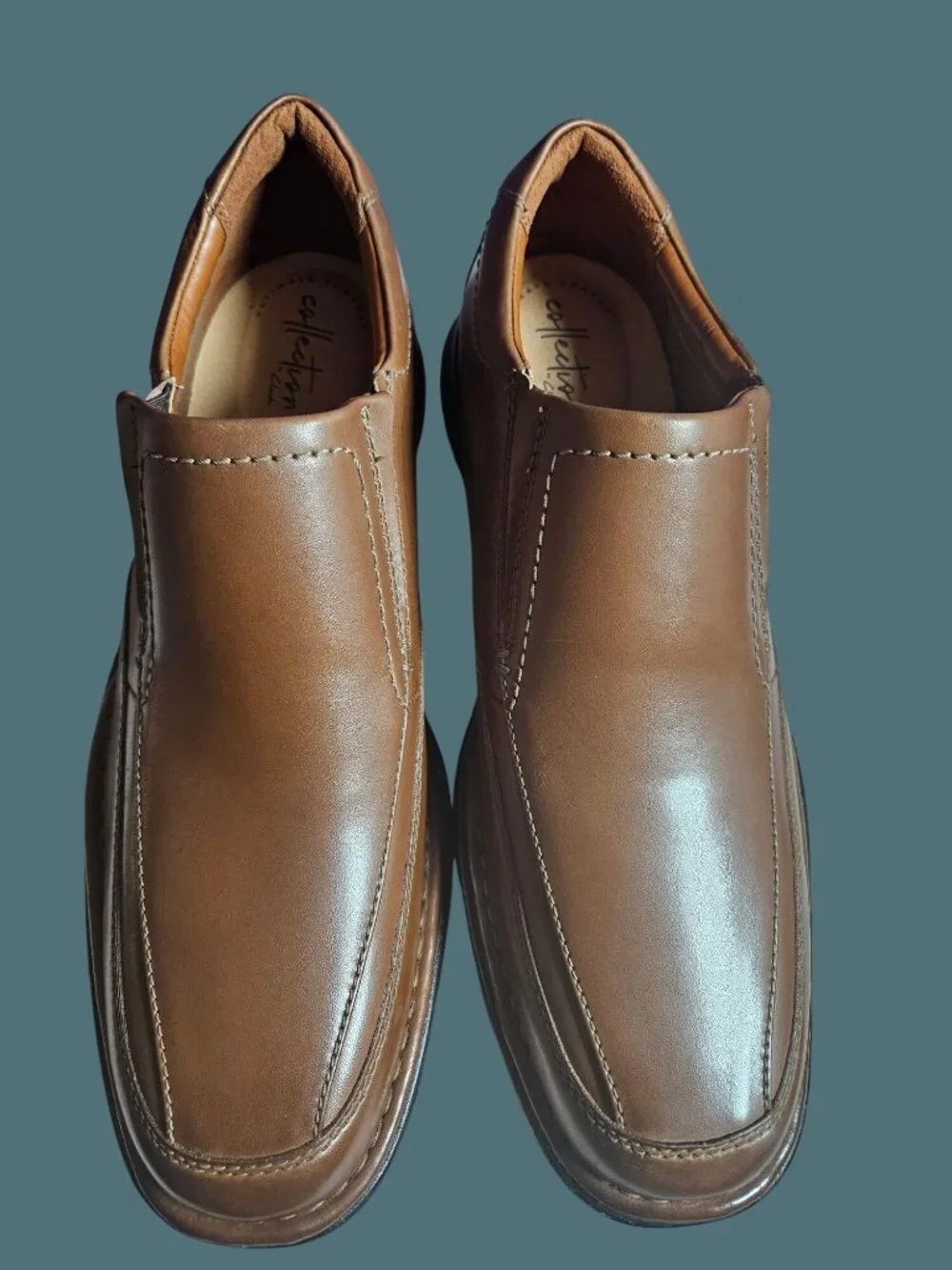 Clarks Collection Leather Kempton Free Slip On Loafers Men Size 11.5 Medium
